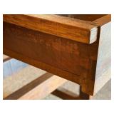 Antique Woodworking Workbench with Wilcox Vise and Set of 3 Marking Gauges