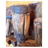 Primitive Wooden Wall Mounted Tool Holder with 25 Vintage Hand Tools