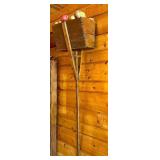 Antique Wooden Apple Picking Basket on Long Handle