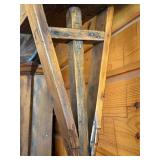 Antique Wooden Apple Picking Basket on Long Handle