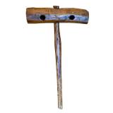 Primitive Wooden Mallet Rustic Hand Tool