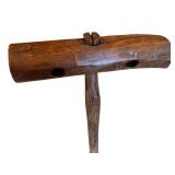 Primitive Wooden Mallet Rustic Hand Tool