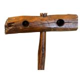 Primitive Wooden Mallet Rustic Hand Tool