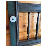 Antique Wooden Screen Door Frame with Decorative Spindles
