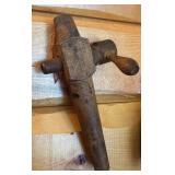 Antique Red Lion Wooden Barrel Faucet Tap