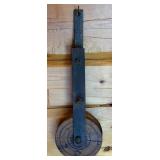 Antique Wooden and Iron Barn Pulley
