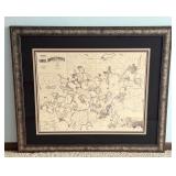 Framed 1896 Print Map of Lake Minnetonka, Hennepin County, Minnesota