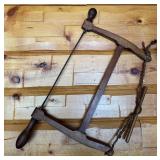 Antique 25-Inch Wooden Bow Saw