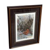 Framed Robert Bateman Signed Limited Edition Cardinal Print