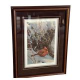 Framed Robert Bateman Signed Limited Edition Cardinal Print