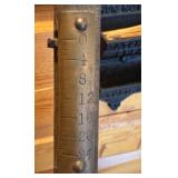 Antique Cast Iron Match Holder and Brass Hanging Spring Scale