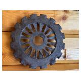 Pair of Vintage Metal Tractor Seed Planter Plates