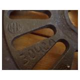 Pair of Vintage Metal Tractor Seed Planter Plates