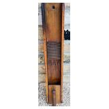 Antique Wooden Vegetable Slicer Mandolin with Metal Blades