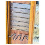 Antique Wooden Vegetable Slicer Mandolin with Metal Blades