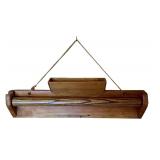 Wood Wall-Mounted Towel Rack with Hanging Storage Box