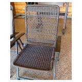 Set of 4 Outdoor Wicker Patio Chairs with Cushions