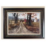 The Road Home Framed Textured Print by Billy Jacobs