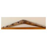 Rustic Wooden Wall-Mounted Coat Rack with Wooden Pegs