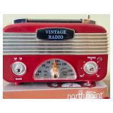 Pair of Northpoint Vintage-Style AM/FM Radios with Box