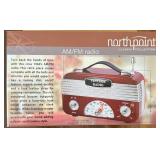Pair of Northpoint Vintage-Style AM/FM Radios with Box