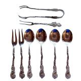 Nils Johan EPNS Sweden Demitasse Spoons and Serving Forks Set