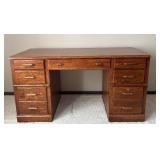 Lexington Solid Oak Office Desk with Wooden Chair