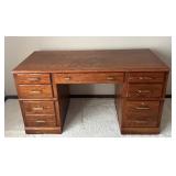 Lexington Solid Oak Office Desk with Wooden Chair
