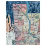 MBR - Framed 2003 Minneapolis St. Paul Neighborhood Map by Big Stick Maps