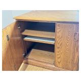 Winners Only Inc. Oak Corner L-Shaped Desk with Drawers and Cabinet