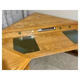 Winners Only Inc. Oak Corner L-Shaped Desk with Drawers and Cabinet