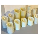 Set of 12 Luminara Flameless LED Faux Candles Multiple Sizes