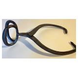 Antique Iron Ice Block Tongs with Large Handles
