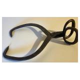 Antique Iron Ice Block Tongs with Large Handles