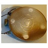 Wicker Creel Fishing Basket with Strap and Vintage Pottery Canteen