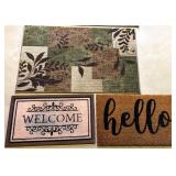 Set of 5 Assorted Indoor and Outdoor Doormats