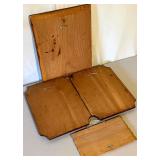 Collection of 4 Vintage Style Wooden Wall Plaques with Pears Soap and Cheer Up Designs
