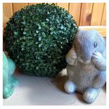 Garden Decor Collection with Lanterns, Animal Figures, and Birdcages