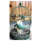 Garden Decor Collection with Lanterns, Animal Figures, and Birdcages