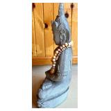 Decorative Stone Buddha Statue with Beaded Necklaces