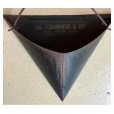 Vintage Coal Shovel and JOS. ROMANOWSKI & SON Coal Scuttle Ash Pan Set
