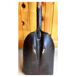Vintage Short Handle Metal Coal Shovel with Wooden Grip