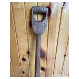 Vintage Short Handle Metal Coal Shovel with Wooden Grip
