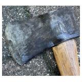 Antique Axe and Large Wooden Handle Auger Tool Set
