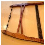 Vintage Wood Frame Bow Saw with Metal Blade