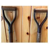 Pair of Vintage Pitchforks with Wooden Handles