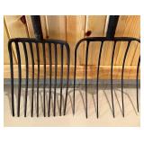 Pair of Vintage Pitchforks with Wooden Handles