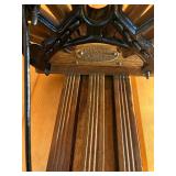 Perfection Folding Wall-Mount Clothes Dryer Rack Vintage Wood and Metal