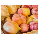K - Marble Fruit Collection from Spain in Wicker Basket