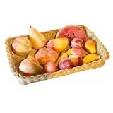 K - Marble Fruit Collection from Spain in Wicker Basket